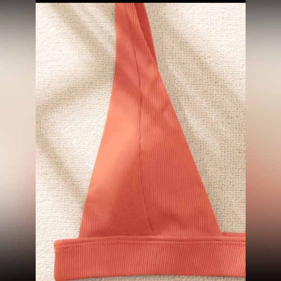 Orange Ribbed Bikini Top - Picture 5 of 5